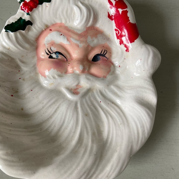 Vintage made in Japan ceramic Santa face wall hangings - Picture 2 of 11